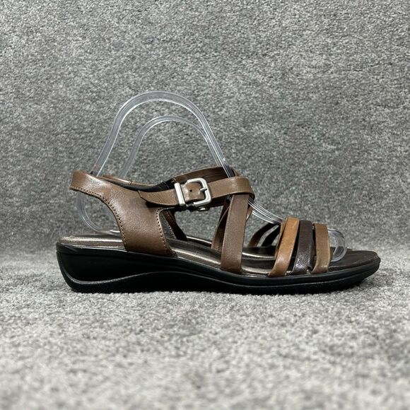 Ecco Sensata Womens Size 40 Brown Leather Strappy Slingback Sandals Used - Picture 6 of 12